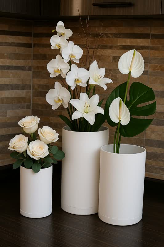 گلدان استوانه ای بلند