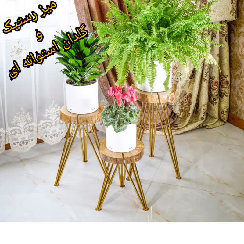 پایه گلدان فلزی سیدوس - تصویر 2