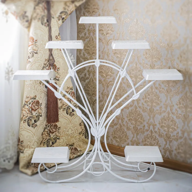 استند گلدان دم طاووسی 8عددی مونتاژی - تصویر 2