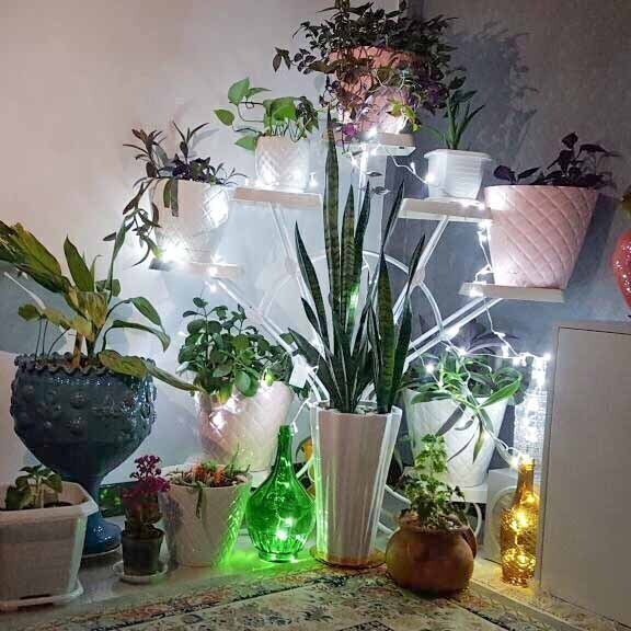 استند گلدان دم طاووسی 8عددی مونتاژی - تصویر 7