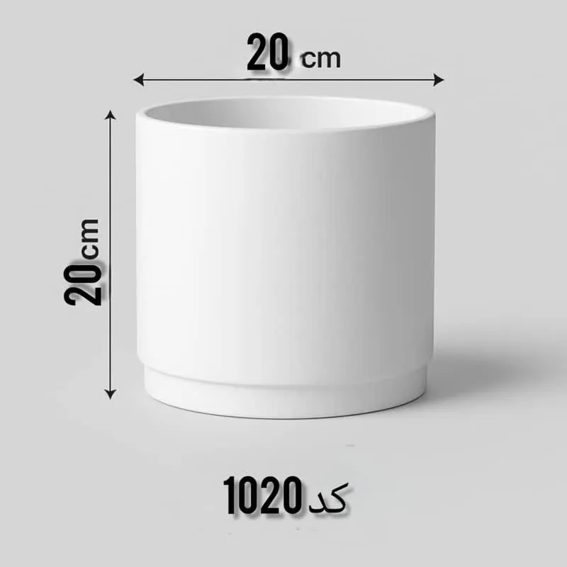 گلدان استوانه ای پلاستیکی سبک (سری 4عددی) - تصویر 6
