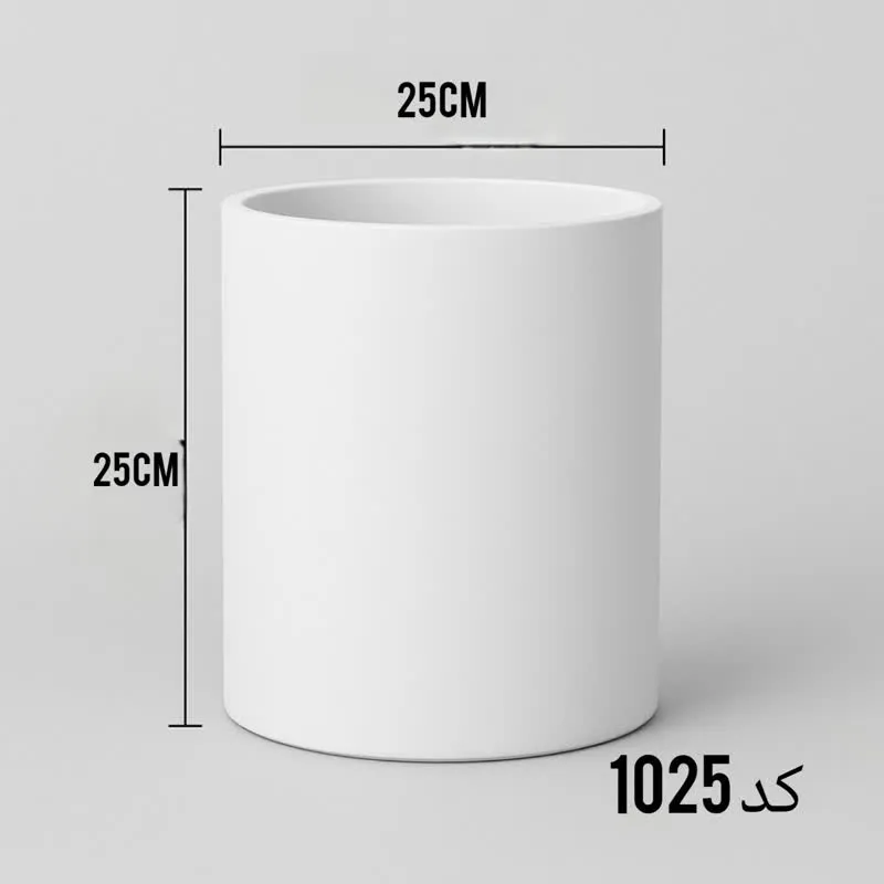 گلدان استوانه ای پلاستیکی سبک (سری 4عددی) - تصویر 7