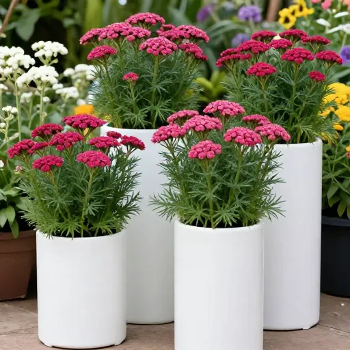 انواع گل مناسب کاشت Types of flowers suitable for plantingرز وحشی/بومادران (Achillea Desert Eve Deep Rose)