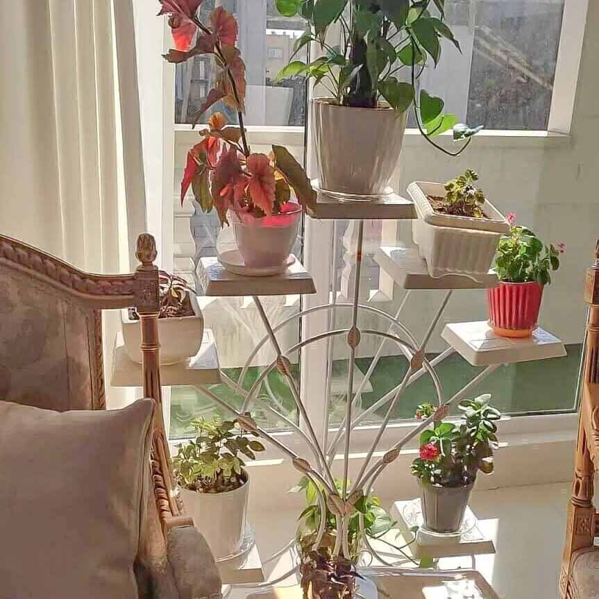 Peacock tail vase stand 8 assembledاستند گلدان دم طاووسی8عددی مونتاژی