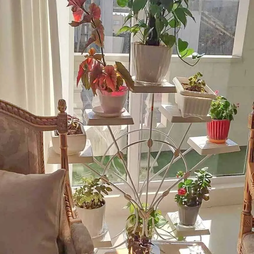 Peacock tail vase stand 8 assembledاستند گلدان دم طاووسی8عددی مونتاژی