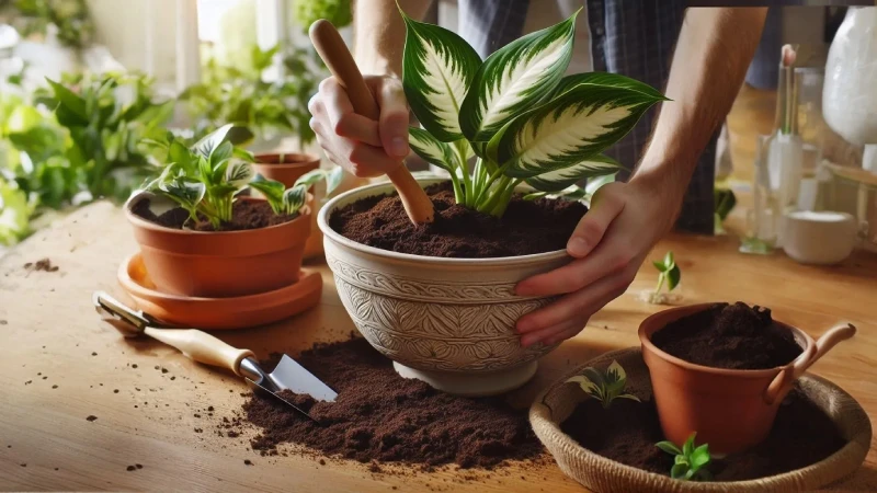 دیفن باخیا و تکثیر ۴ گونه معروف Dieffenbachia and reproduction of 4 famous species مجموعه تولیدی سیدوس تولید کننده 120نوع گلدان پلاستیکی